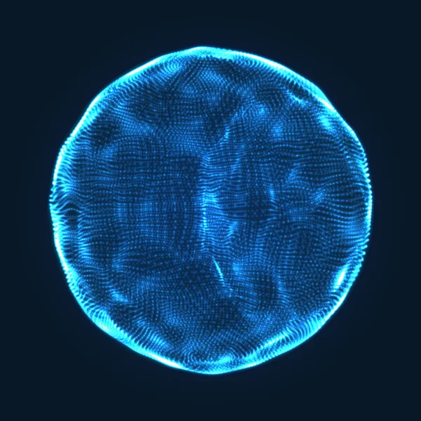 Sfera Composta Punti Griglia Astratta Del Globo Illustrazione Della Sfera — Vettoriale Stock