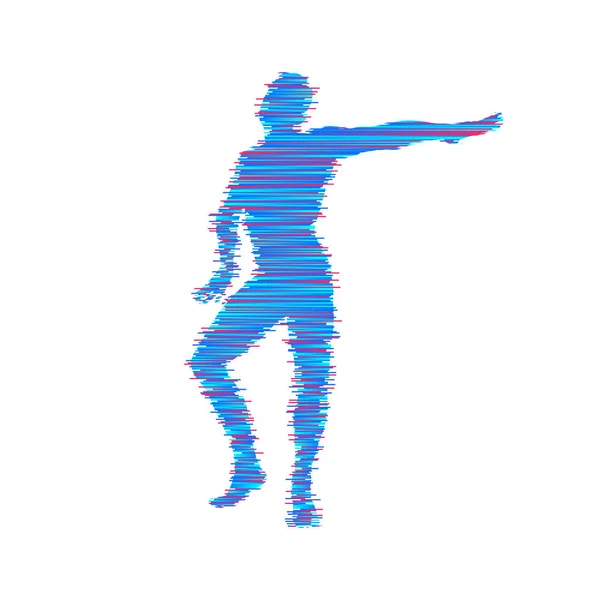 Gimnastyk Człowiek Jest Pozowanie Taniec Sport Symbol Element Projektu Ilustracja — Wektor stockowy