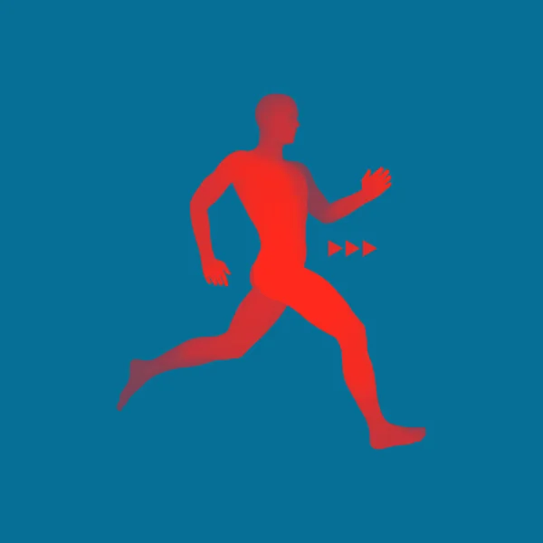 Running Man Conception Pour Sport Les Affaires Science Technologie Illustration — Image vectorielle