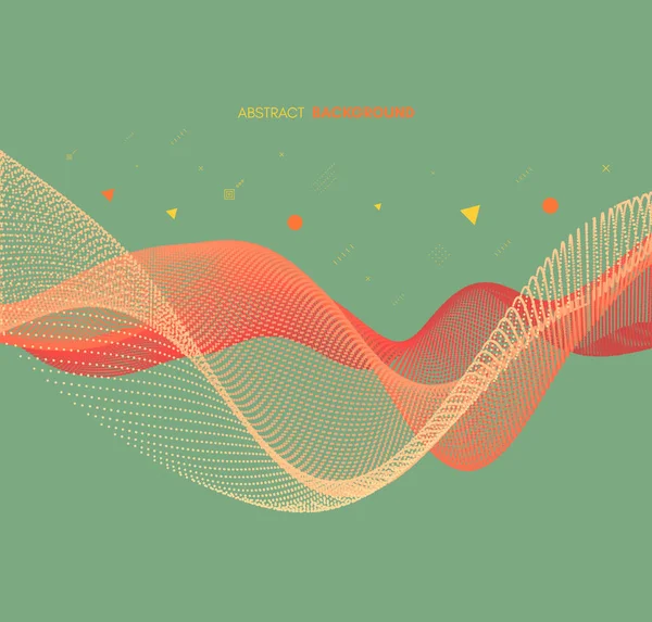 バナー チラシ 書籍の表紙 ポスターの抽象的な波状の背景 動的な効果 ベクトルの図 デザイン テンプレート — ストックベクタ
