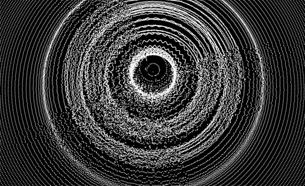 Abstracte Ronde Achtergrond Met Dynamische Stippen Radiale Structuur Voor Wetenschap — Stockvector