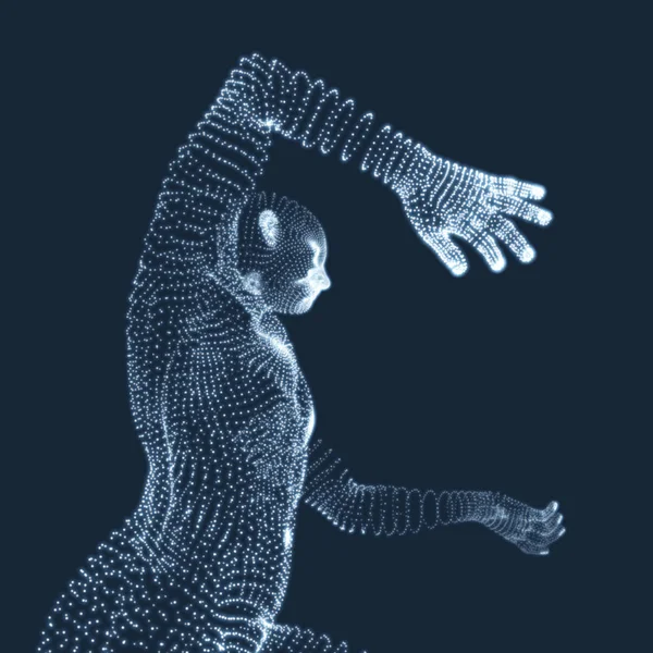 Model Man Lidského Těla Designový Prvek Vektorové Ilustrace — Stockový vektor