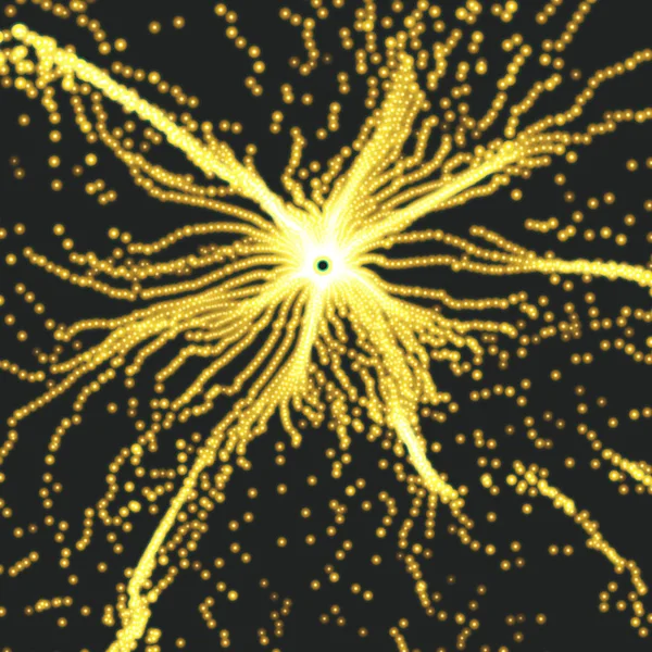 Array Dinamikus Részecskékkel Technológia Stílus Absztrakt Háttér Vektorillusztráció — Stock Vector