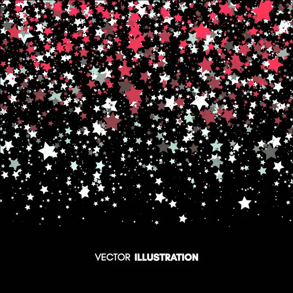 Fondo Con Estrellas Ilustración Vectorial Abstracta — Archivo Imágenes Vectoriales