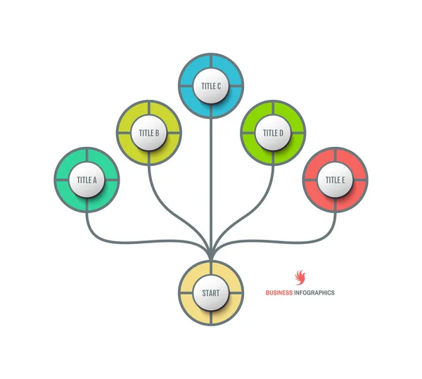 Design Infografico Con Passaggi Concetto Soluzione Obiettivo Analisi Aziendale Illustrazione — Vettoriale Stock