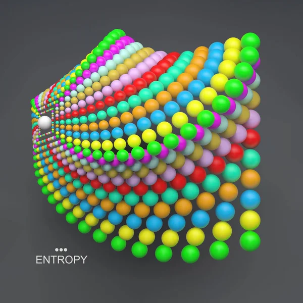 Abstracte Bollen Samenstelling Vectorillustratie Futuristische Technologie Stijl Kan Worden Gebruikt — Stockvector