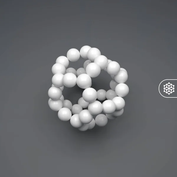 Estrutura Molecular Com Esferas Vetor Ilustração Pode Ser Usado Para —  Vetores de Stock