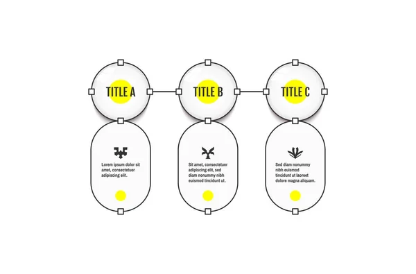 Plantilla Infografía Inicio Con Pasos Concepto Negocio Ilustración Vectorial Para — Archivo Imágenes Vectoriales