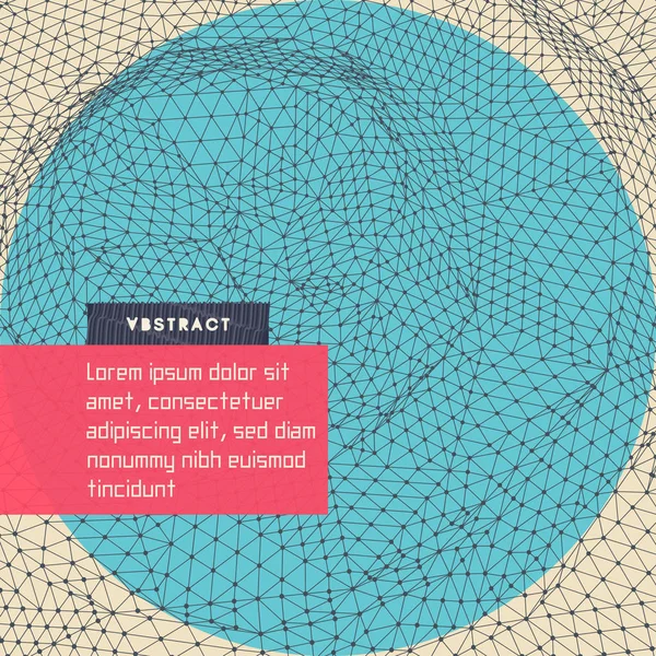 抽象的な科学や技術の背景 カバー デザイン テンプレートです ネットワークの図 のグリッド サーフェス — ストックベクタ