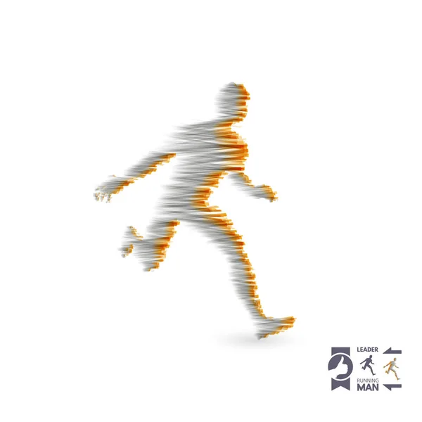 Біжить Чоловік Дизайн Спорту Бізнесу Спортивна Концепція Векторні Ілюстрації — стоковий вектор