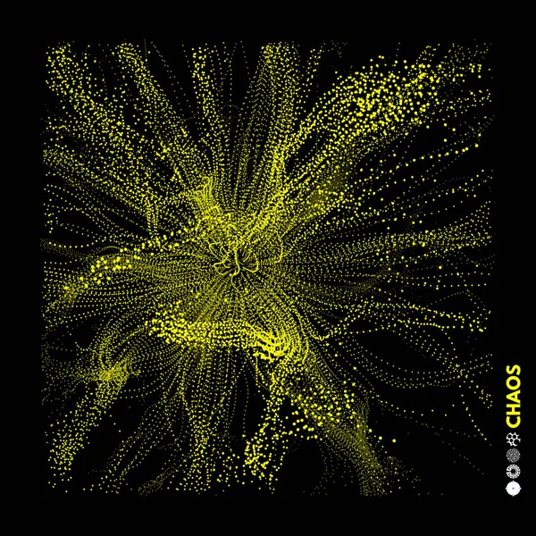 Antecedentes Ciencia Tecnología Abstracta Array Con Partículas Dinámicas Ilustración Vectorial — Vector de stock