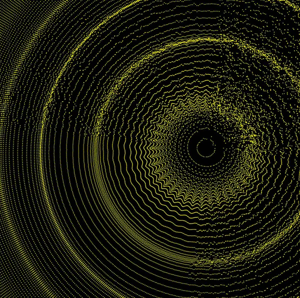 Fondo Circular Abstracto Con Puntos Dinámicos Estructura Radial Para Ciencia — Archivo Imágenes Vectoriales