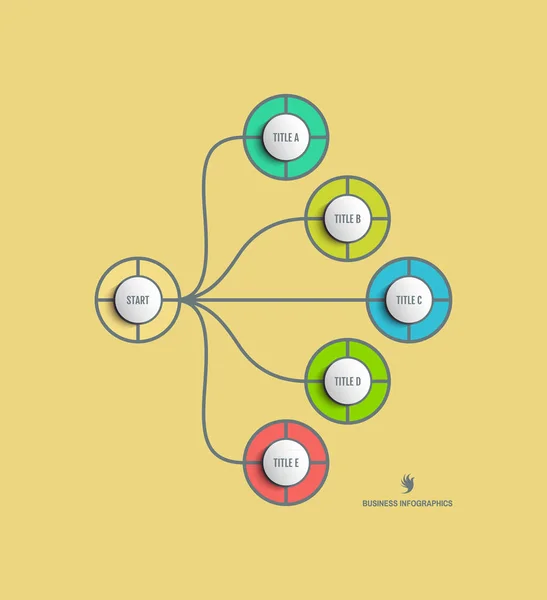 Infographic Design Met Stappen Doel Oplossing Concept Bedrijfsanalyse Vectorillustratie Voor — Stockvector