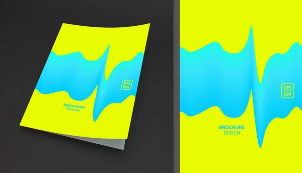 Cover Design Sablon Absztrakt Hullámos Háttér Banner Szórólap Plakát Dinamikus — Stock Vector