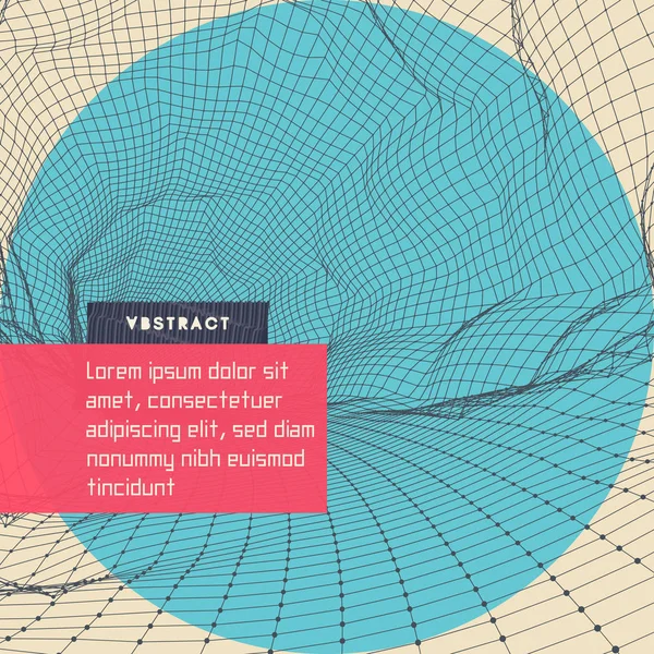 Sfondo Astratto Scienza Tecnologia Modello Design Copertina Illustrazione Della Rete — Vettoriale Stock