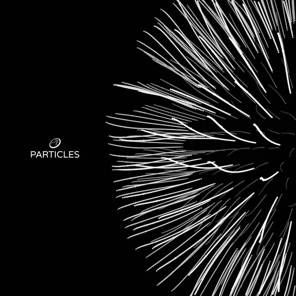 Tableau Avec Particules Dynamiques Style Technologique Futuriste Contexte Abstrait Illustration — Image vectorielle