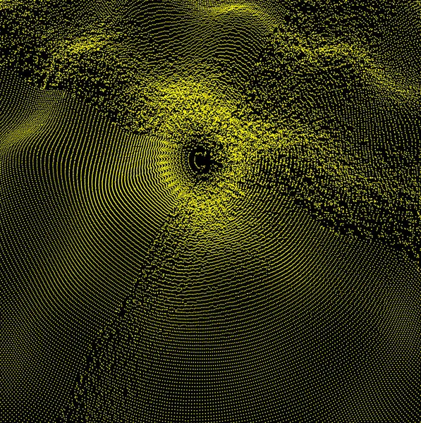 Résumé Science Technologie Illustration Réseau Avec Particule Surface Grille — Image vectorielle