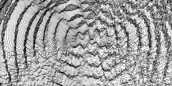 三维波浪状背景 具有波纹效果 用粒子表示矢量图解 3D网格表面 — 图库矢量图片