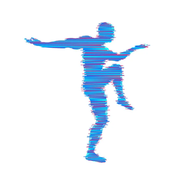 Gimnasta Hombre Posa Baila Símbolo Deportivo Elemento Diseño Ilustración Vectorial — Vector de stock