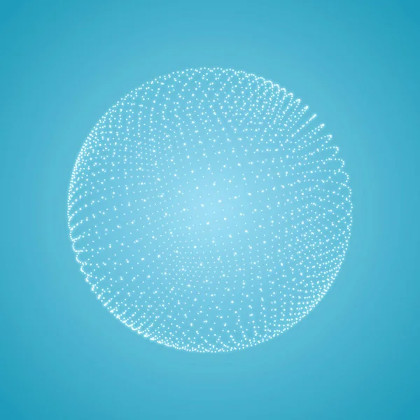 Сфера Состоящая Точек Глобальные Цифровые Связи Реферат Globe Grid Проводной — стоковый вектор