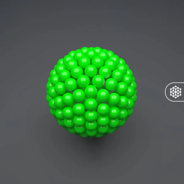 の抽象的な球の組成物 未来的な技術スタイル デザインのベクトル図 — ストックベクタ