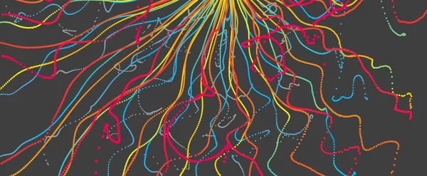 Antecedentes Científicos Tecnológicos Abstratos Array Com Partículas Dinâmicas Ilustração Vetorial — Vetor de Stock