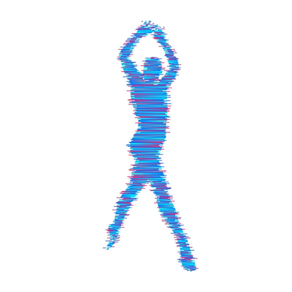 Homme Pose Danse Modèle Homme Symbole Sportif Illustration Vectorielle — Image vectorielle