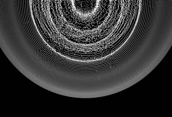 Абстрактный Круговой Фон Динамическими Точками Радиальная Структура Науки Техники Сетевая — стоковый вектор