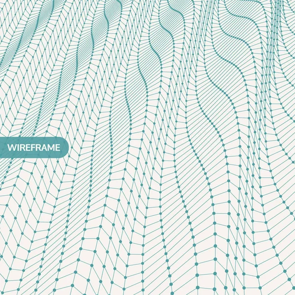 Rete Sfondo Astratto Illustrazione Vettoriale Tecnologia — Vettoriale Stock