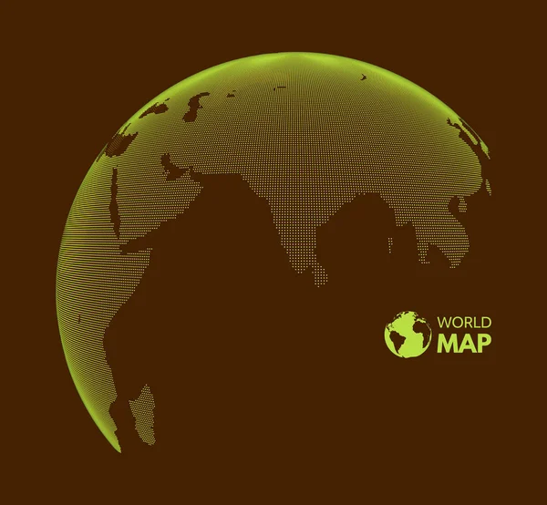 Евразия Земной Шар Глобальная Концепция Бизнес Маркетинга Точечный Стиль Дизайн — стоковый вектор