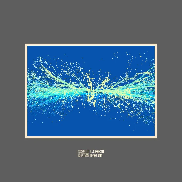 Point Explose Array Avec Des Particules Émises Dynamiques Manuel Livret — Image vectorielle