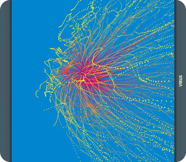 Antecedentes Científicos Tecnológicos Abstratos Array Com Partículas Dinâmicas Ilustração Vetorial — Vetor de Stock