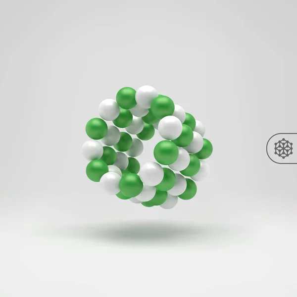 Estructura Molecular Con Esferas Vector Ilustración Puede Ser Utilizado Para — Archivo Imágenes Vectoriales