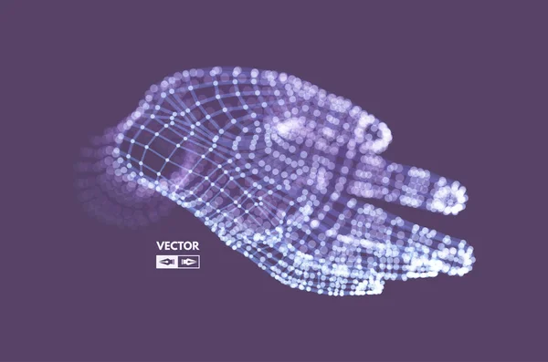 Человеческая Рука Модель Руки Структура Соединения Концепция Технологии Будущего Векторная — стоковый вектор