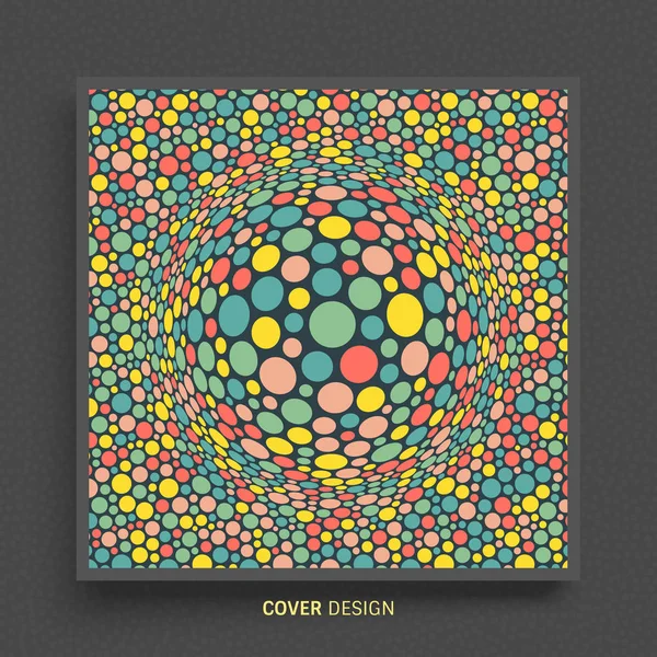 Modèle Conception Couverture Fond Abstrait Avec Des Cercles Couleur Illustration — Image vectorielle