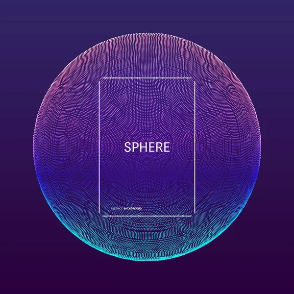 Sphère Connexions Numériques Mondiales Concept Technologique Illustration Vectorielle — Image vectorielle