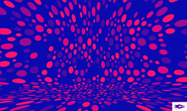 Abstract Background Color Circles Chaotic Particles Empty Space Dynamic Vector — Stock Vector