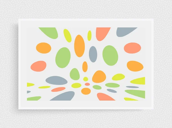 Täcka Formgivningsmall Abstrakt Bakgrund Med Färg Cirklar Vektorillustration — Stock vektor