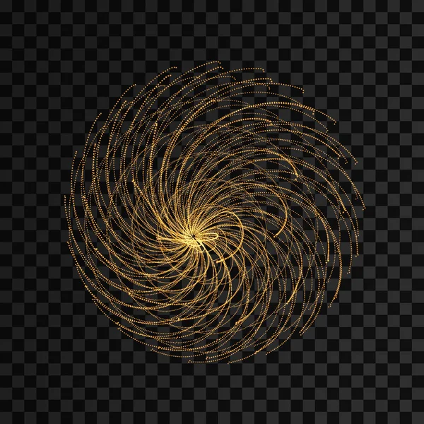 動的粒子の配列 未来的な技術スタイル 抽象的な背景 ベクトルの図 渦巻銀河のテンプレート — ストックベクタ