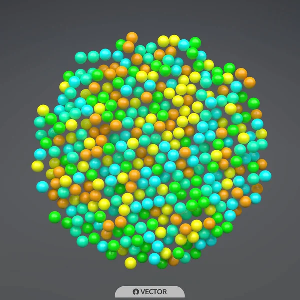Sphère Structure Abstraite Avec Particules Style Technologique Illustration Vectorielle — Image vectorielle