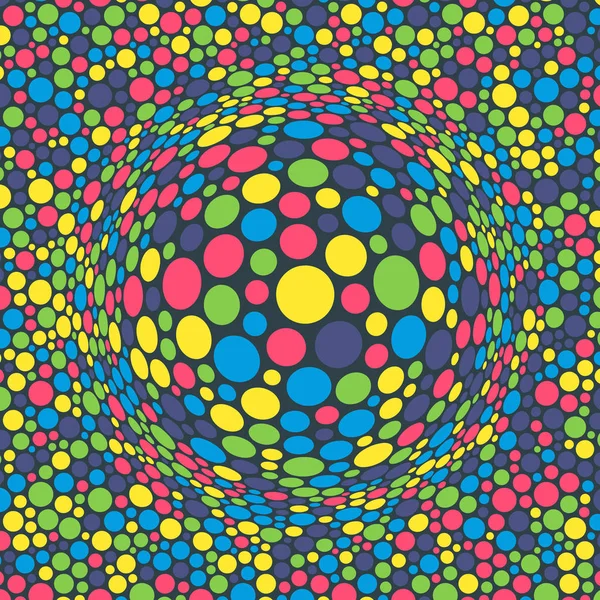 Fond Abstrait Avec Des Cercles Couleur Particules Chaotiques Dans Espace — Image vectorielle