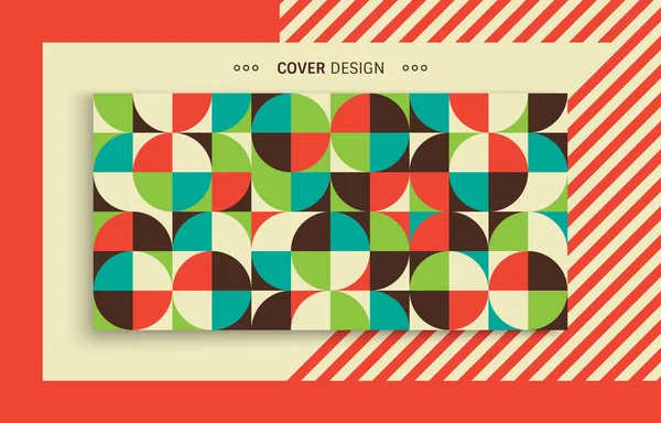 广告封面设计模板 抽象多彩的几何设计 图案可用作小册子 演示文稿 海报及横幅的模板 — 图库矢量图片