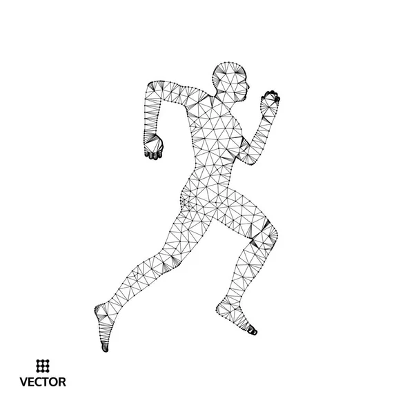 Hombre Corriendo Diseño Para Deporte Negocios Ciencia Tecnología Ilustración Vectorial — Vector de stock