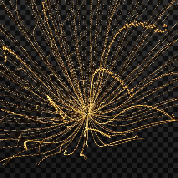 Antecedentes Ciencia Tecnología Abstracta Array Con Partículas Dinámicas Ilustración Vectorial — Archivo Imágenes Vectoriales