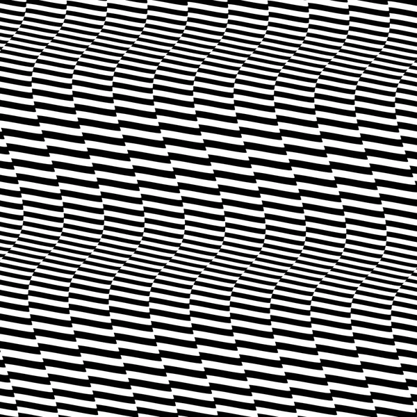 Μοτίβο Οπτική Ψευδαίσθηση Ασπρόμαυρο Σχέδιο Αφηρημένο Ριγέ Φόντο Εικονογράφηση Διανύσματος — Διανυσματικό Αρχείο