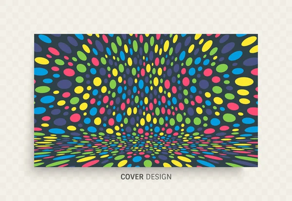 Modèle Conception Couverture Fond Abstrait Avec Des Cercles Couleur Illustration — Image vectorielle