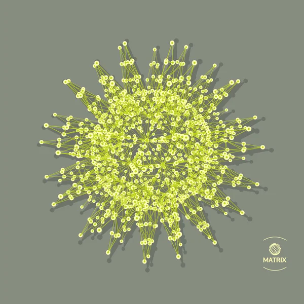 Sphère Avec Lignes Points Connectés Connexions Numériques Mondiales Illustration Filaire — Image vectorielle
