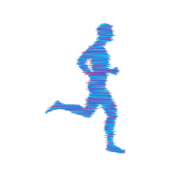 Lopende Mens Ontwerp Voor Sport Het Bedrijfsleven Vectorillustratie — Stockvector