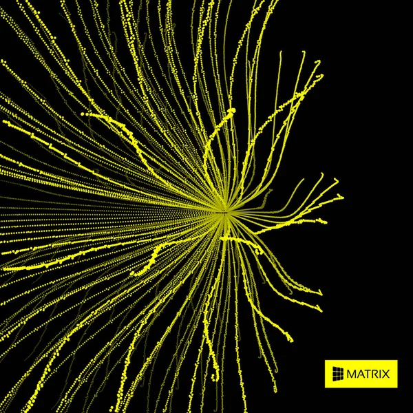 Antecedentes Científicos Tecnológicos Abstratos Array Com Partículas Dinâmicas Ilustração Vetorial — Vetor de Stock