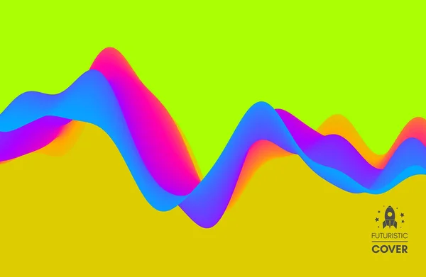 Renkli Arka Plan Dinamik Etkisi Fütüristik Teknoloji Tarzı Hareket Vektör — Stok Vektör